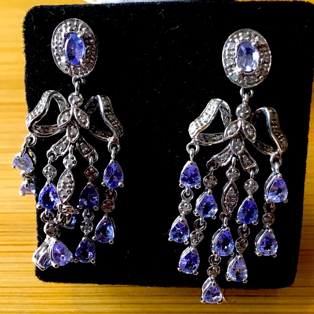 10KT Genuine Tanzanite Earrings